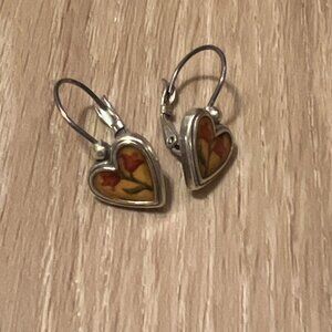 Brighton Heart Earrings with Tulips